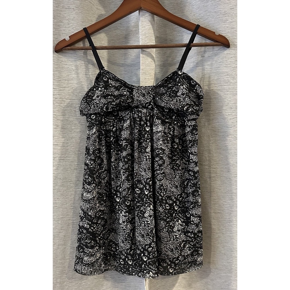 Y2K Express Babydoll Top Ruched Abstract Festival Fairy Grunge